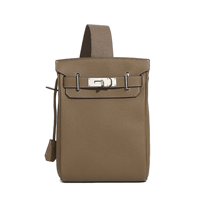 Minimalist Genuine Leather Sling Chest Bag