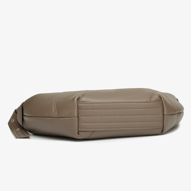 Effortless Genuine Leather Crossbody Dumpling Bag