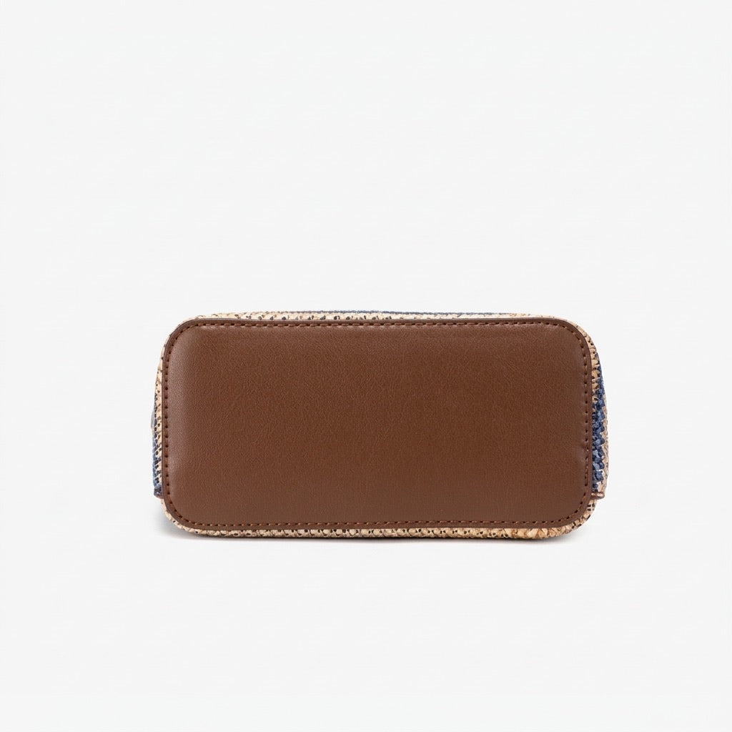 Mini sac bandoulière vibrant en cuir écologique végan à rayures arc-en-ciel
