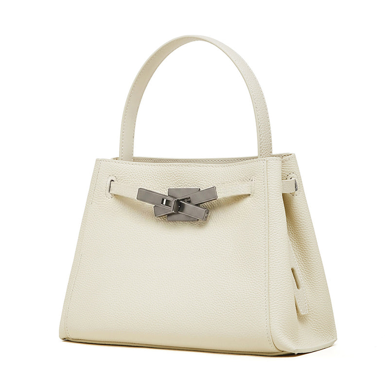 Sophisticated Kelly Genuine Leather Large Capacity Versatile Bucket Tote Bag