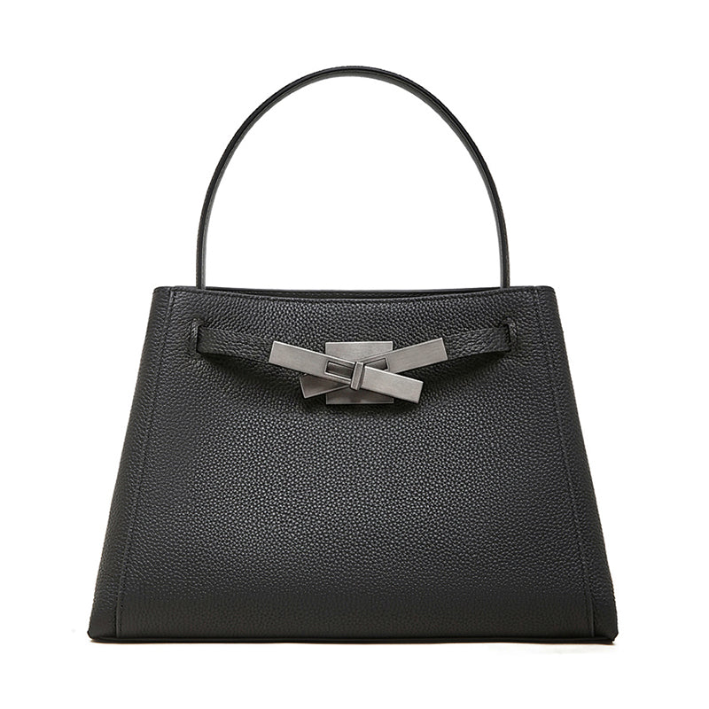 Sophisticated Kelly Genuine Leather Large Capacity Versatile Bucket Tote Bag