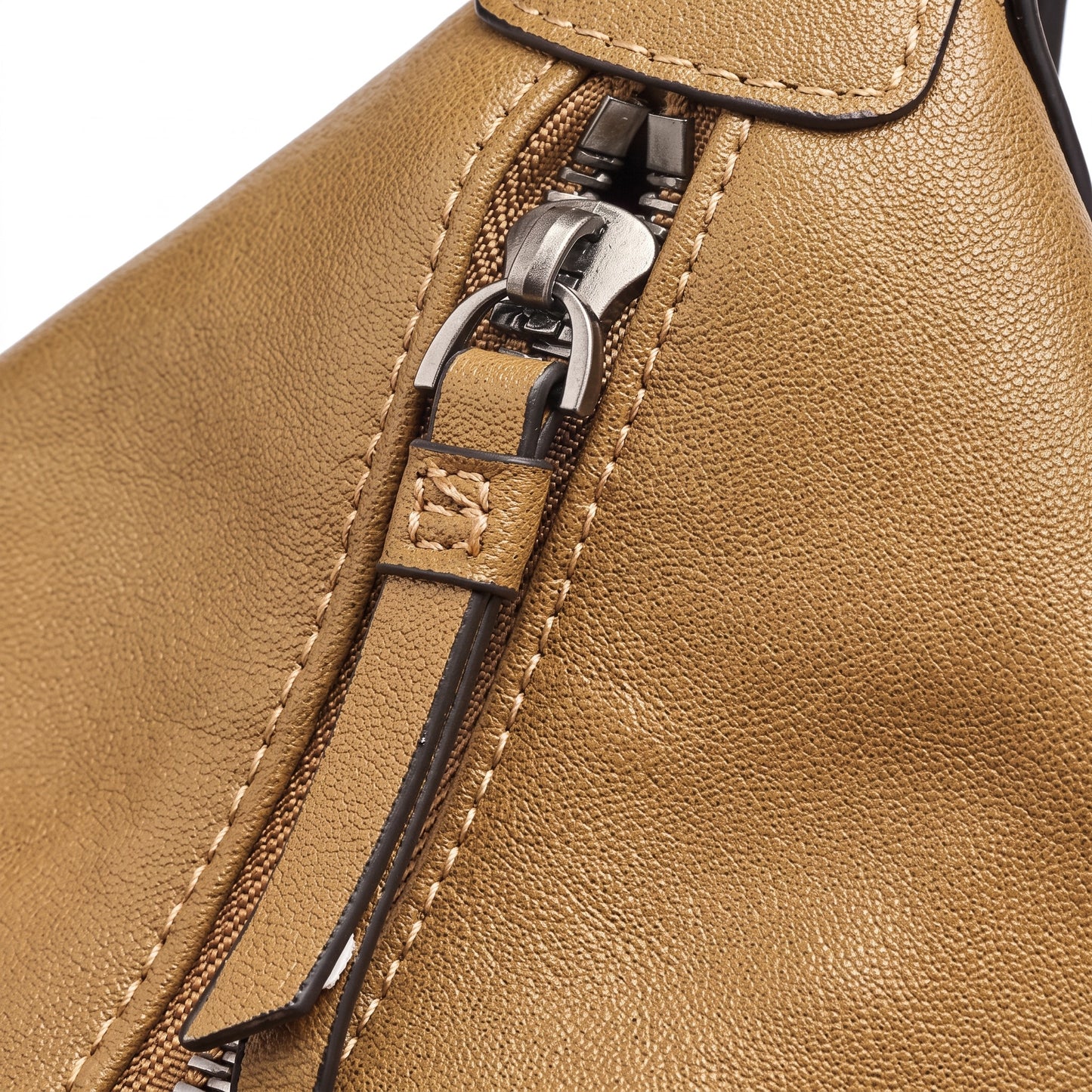 Supple Slouchy Genuine Leather Crescent Hobo Clutch Bag