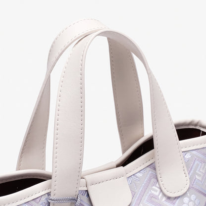 Serene Vegan Eco-Leather Mini Tote Bag with Detachable Mini Pouch