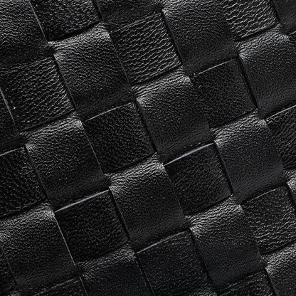 Mellow Sheepskin Leather Mini Woven Phone Clutch Bag