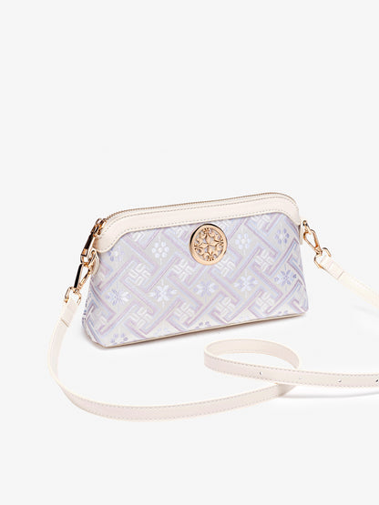 Ethereal Brocade Vegan Eco-Leather Clutch Bag