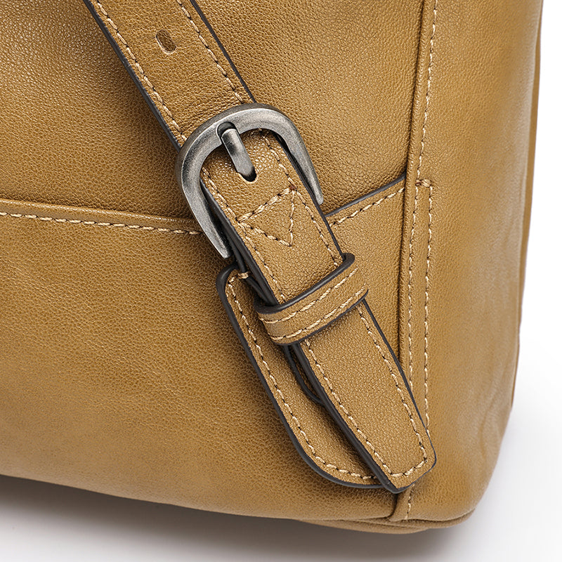 Vintage Casual Genuine Leather Flap Backpack