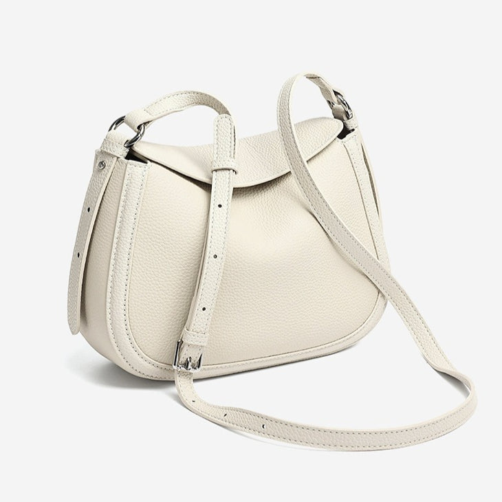Graceful Genuine Leather Saddle Messenger Clutch Bag
