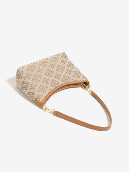 Vintage Monogram Vegan Eco-Leather Clutch Bag