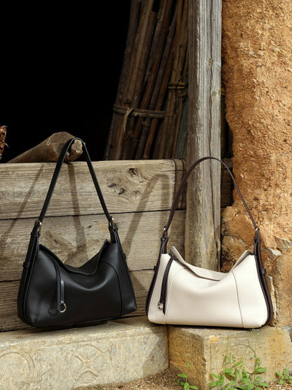 Anspruchsvolle Silhouette Handtasche aus echtem Leder zum Umhängen