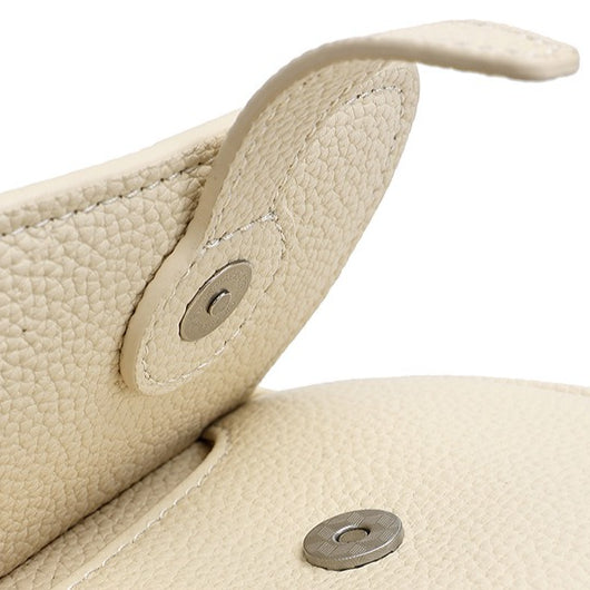 Mellow Pebbled Genuine Leather Flap Baguette Clutch Bag