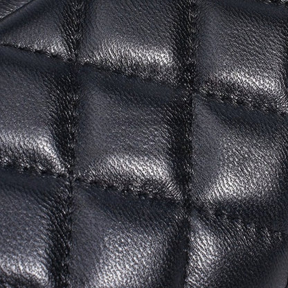 Refined Quilted Genuine Sheepskin Flap Clutch Bag