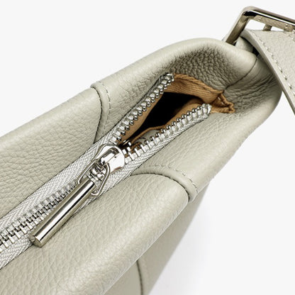 Effortless Genuine Leather Quilted Hobo Clutch Bag