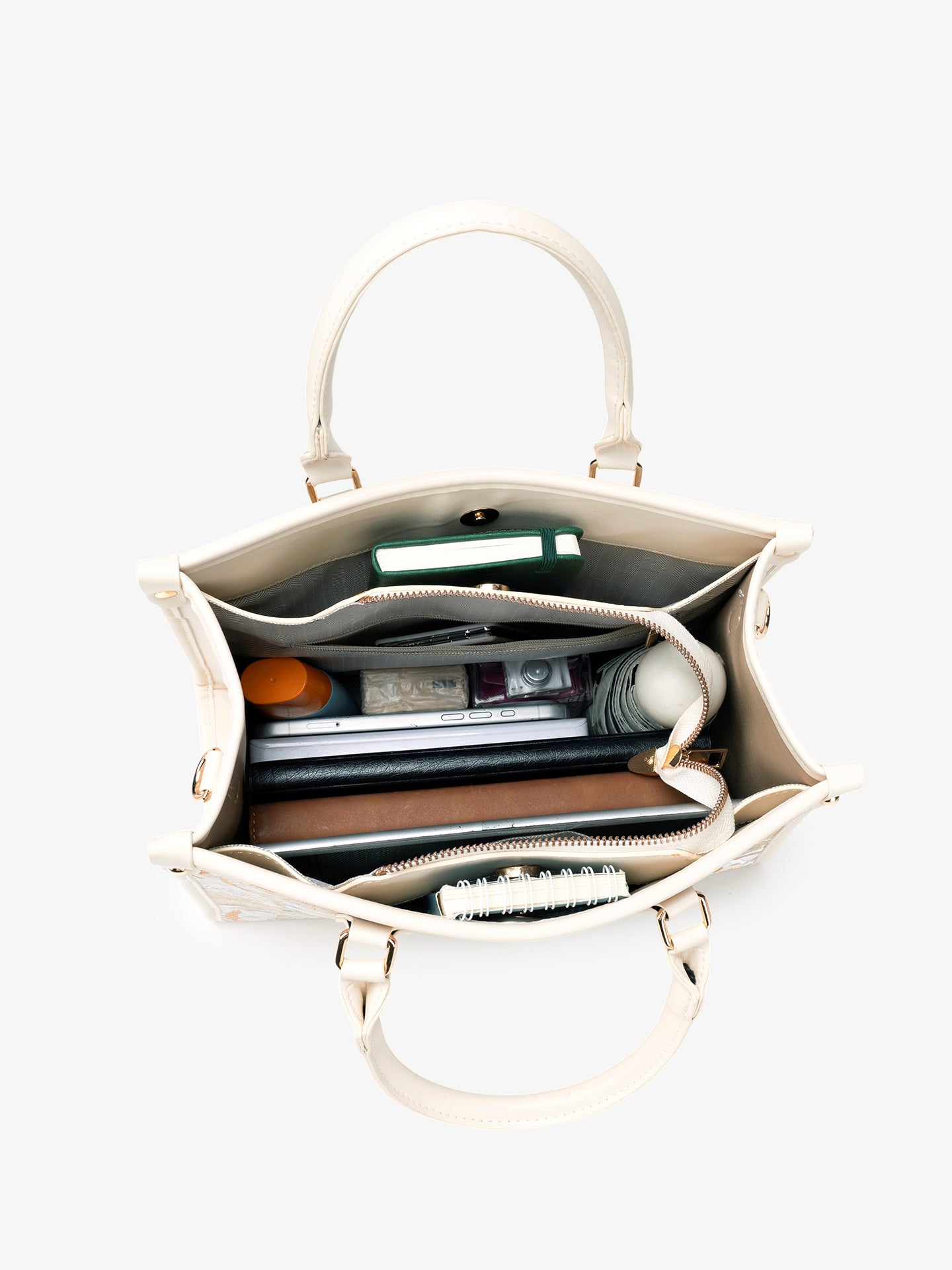 Artisanal Crane Motif Vegan Eco-Leather Tote Clutch Bag