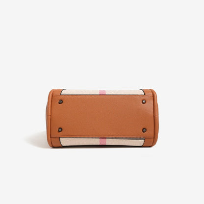 Sophisticated British Plaid Vegan Eco-Leather Tote Clutch Bag