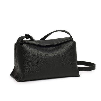 Borsa a tracolla di nicchia artigianale in vera pelle con chiusura magnetica nascosta