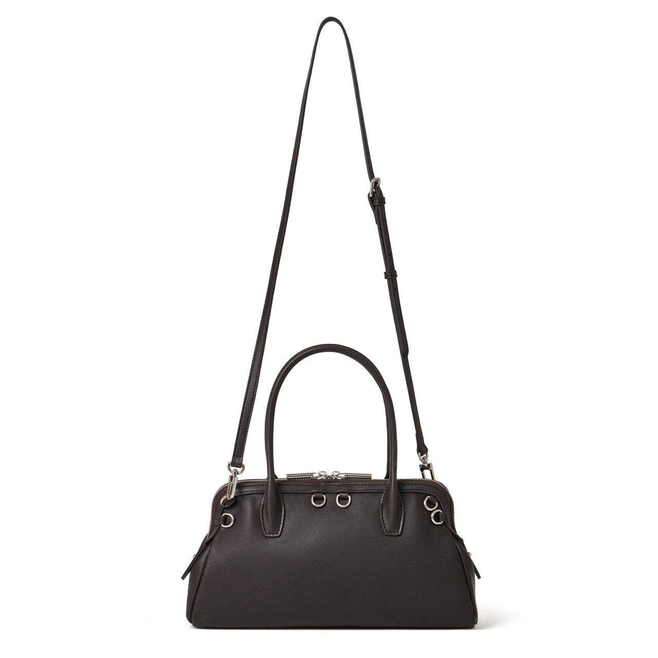 Sac pochette Boston en cuir véritable défini