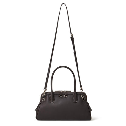 Sac pochette Boston en cuir véritable défini