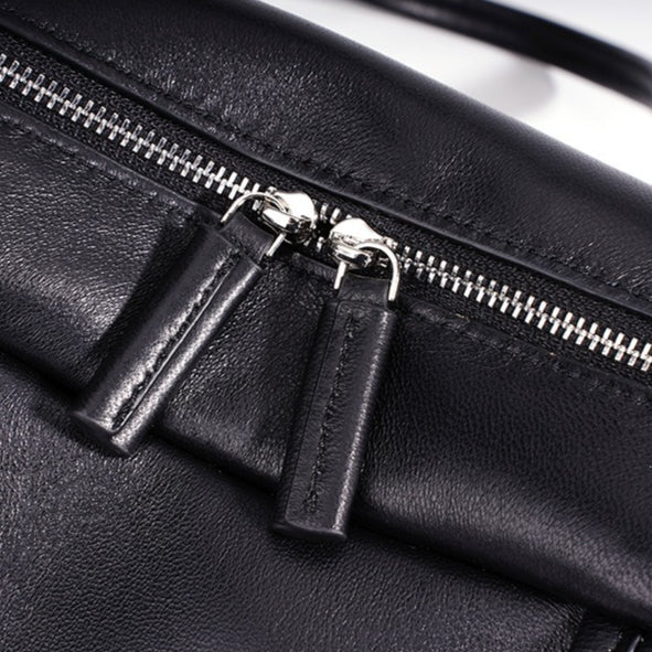 Minimalist Genuine Sheepskin Bowling Clutch Bag