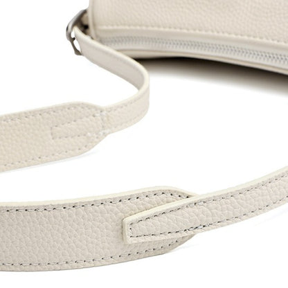 Mellow Pebbled Genuine Leather Flap Baguette Clutch Bag