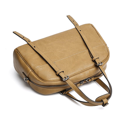Mellow Rustic Genuine Leather Boston Clutch Bag