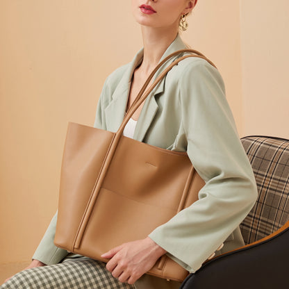 Borsa Tote Estiva da Donna in Vera Pelle