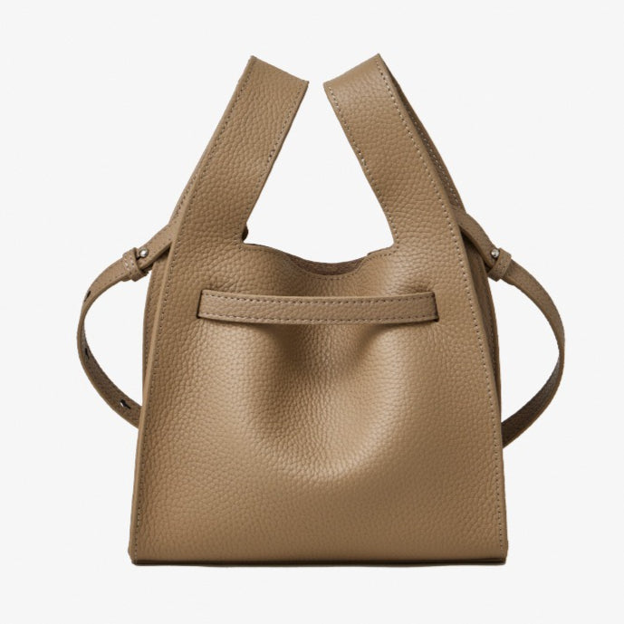 Classic Genuine Leather Chic Daily Crossbody Bucket Bag