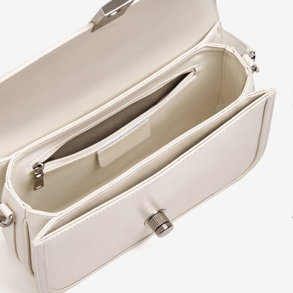 Borsa vintage a spalla e messenger in vera pelle liscia di vacchetta