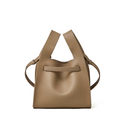 Borsa classica a secchiello chic in vera pelle per tutti i giorni, a tracolla