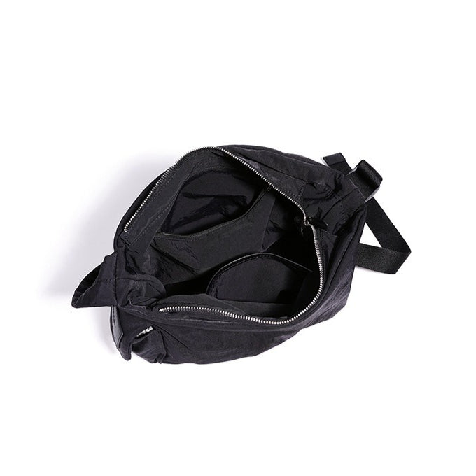 Minimalist Slouchy Nylon Shoulder Clutch Bag