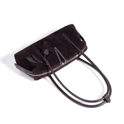 Schicke matte Baguette-Clutch aus echtem Leder