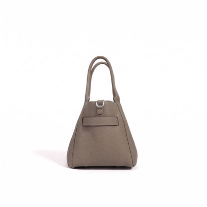 Geantă clutch mini tip găleată, casual, din piele naturală