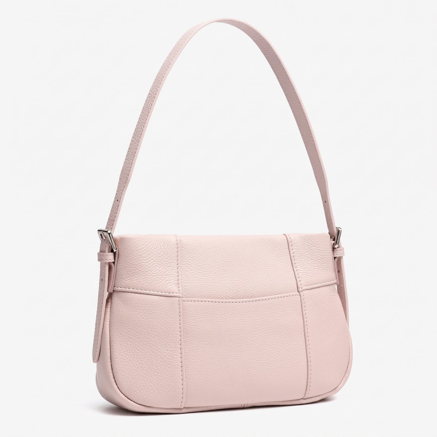 Effortless Genuine Leather Quilted Hobo Clutch Bag