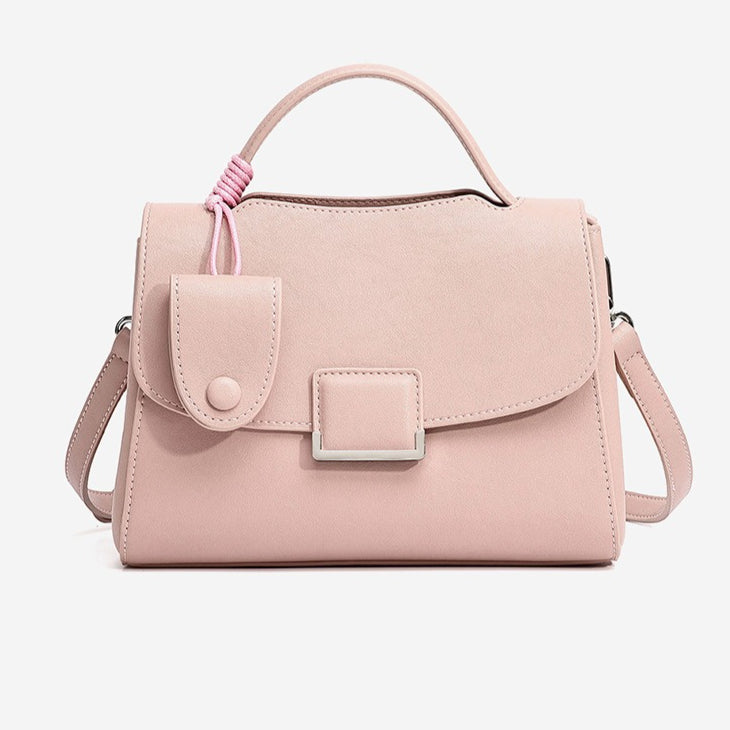 Chic Genuine Leather Square Flap Clutch Bag