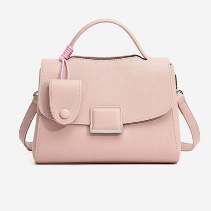 Chic Genuine Leather Square Flap Clutch Bag