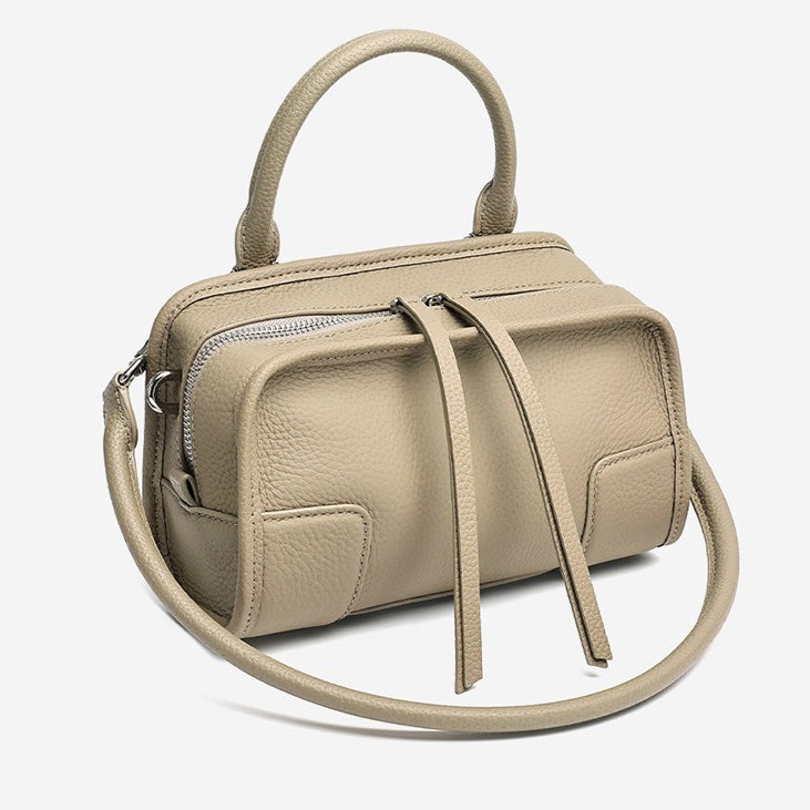 Chic Genuine Leather Boston Clutch Bag