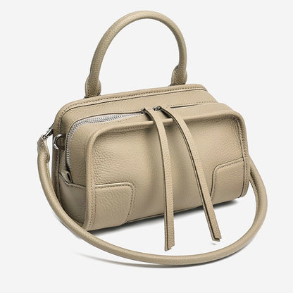 Chic Genuine Leather Boston Clutch Bag