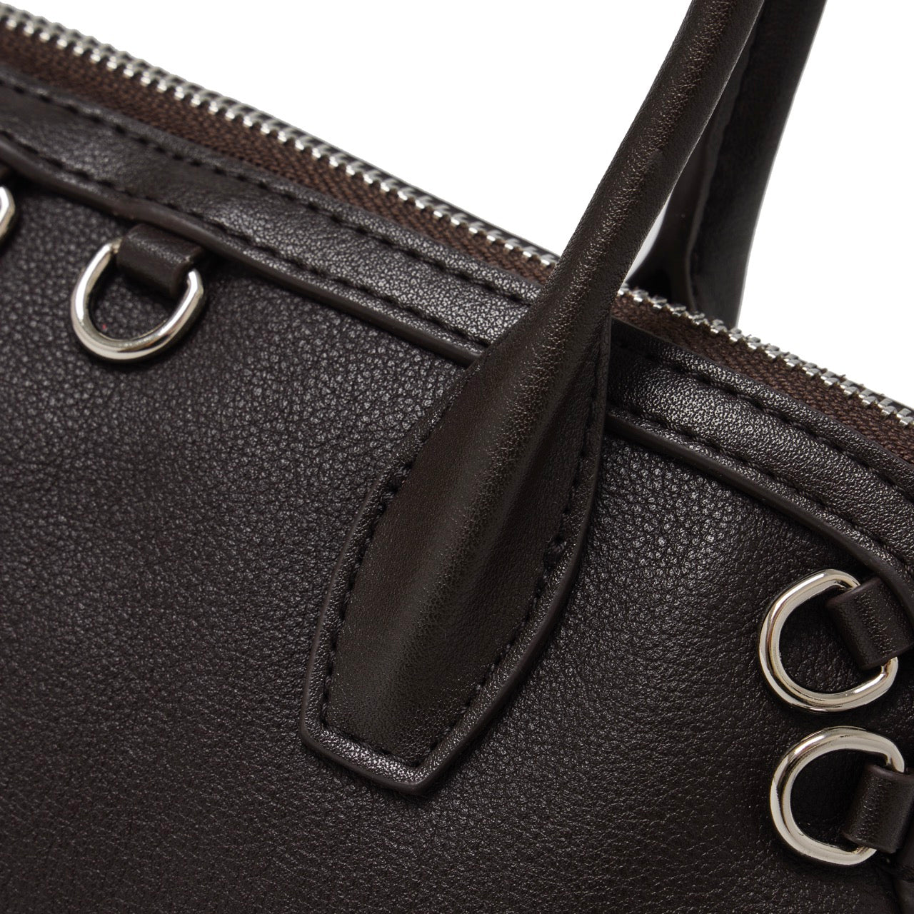 Sac pochette Boston en cuir véritable défini