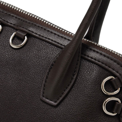 Sac pochette Boston en cuir véritable défini