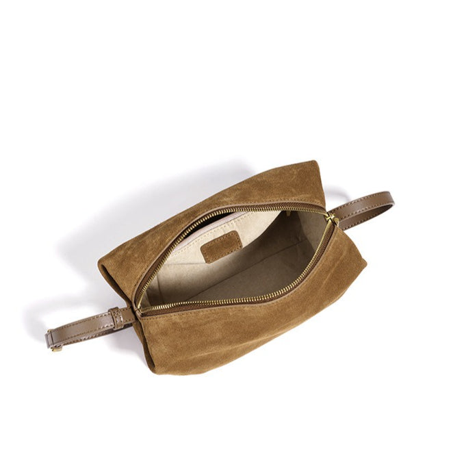 Vintage Suede Genuine Leather Clutch Bag