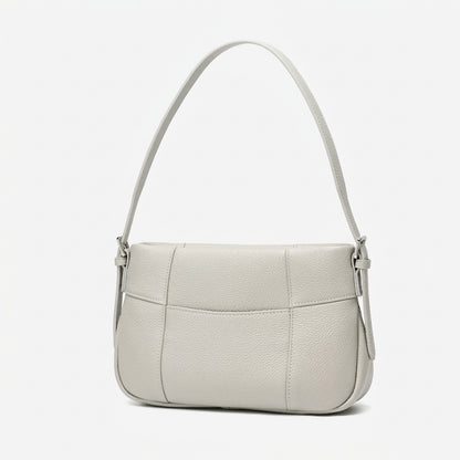 Effortless Genuine Leather Quilted Hobo Clutch Bag
