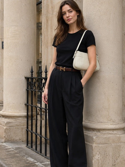 Effortless Genuine Leather Quilted Hobo Clutch Bag