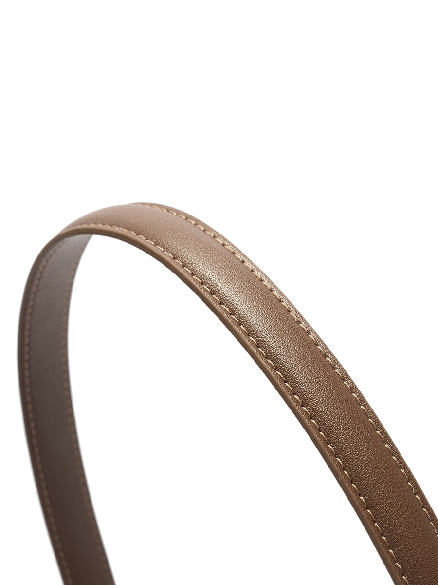 Graceful Genuine Leather Baguette Clutch Bag
