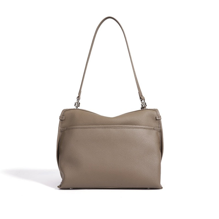 Slouchy Supple Genuine Leather Flap Messenger Clutch Bag