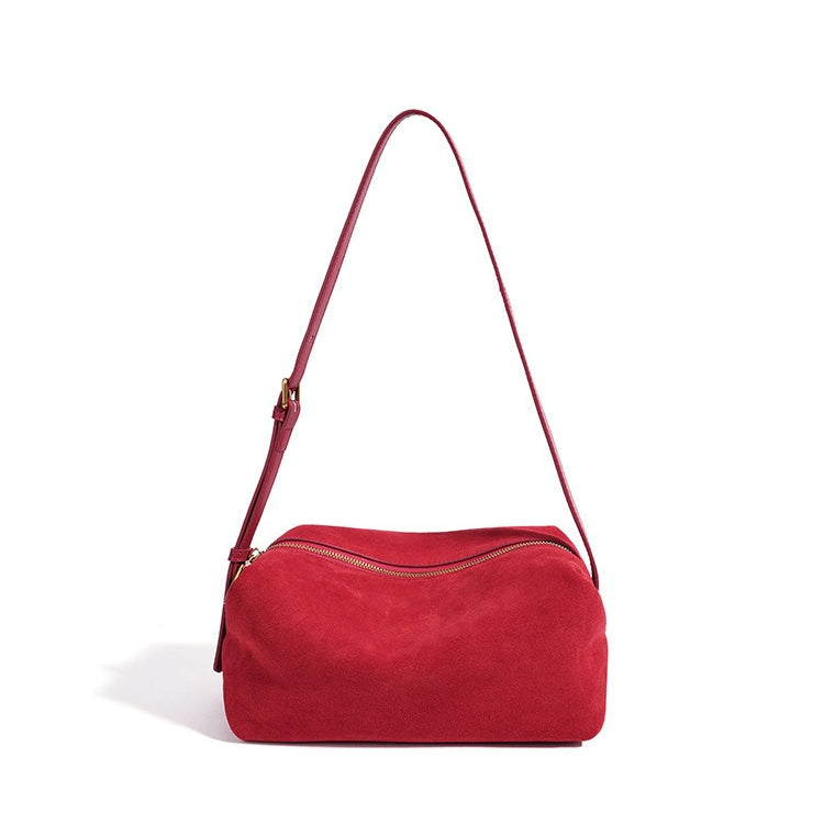 Vintage Suede Genuine Leather Clutch Bag