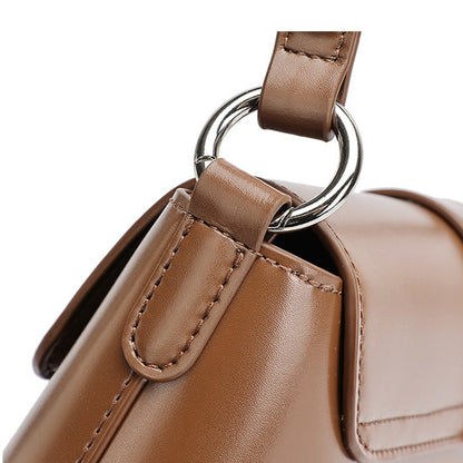 Retro Genuine Leather Baguette Clutch Bag