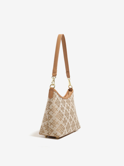 Vintage Monogram Vegan Eco-Leather Clutch Bag