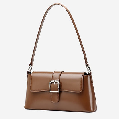 Retro Genuine Leather Baguette Clutch Bag