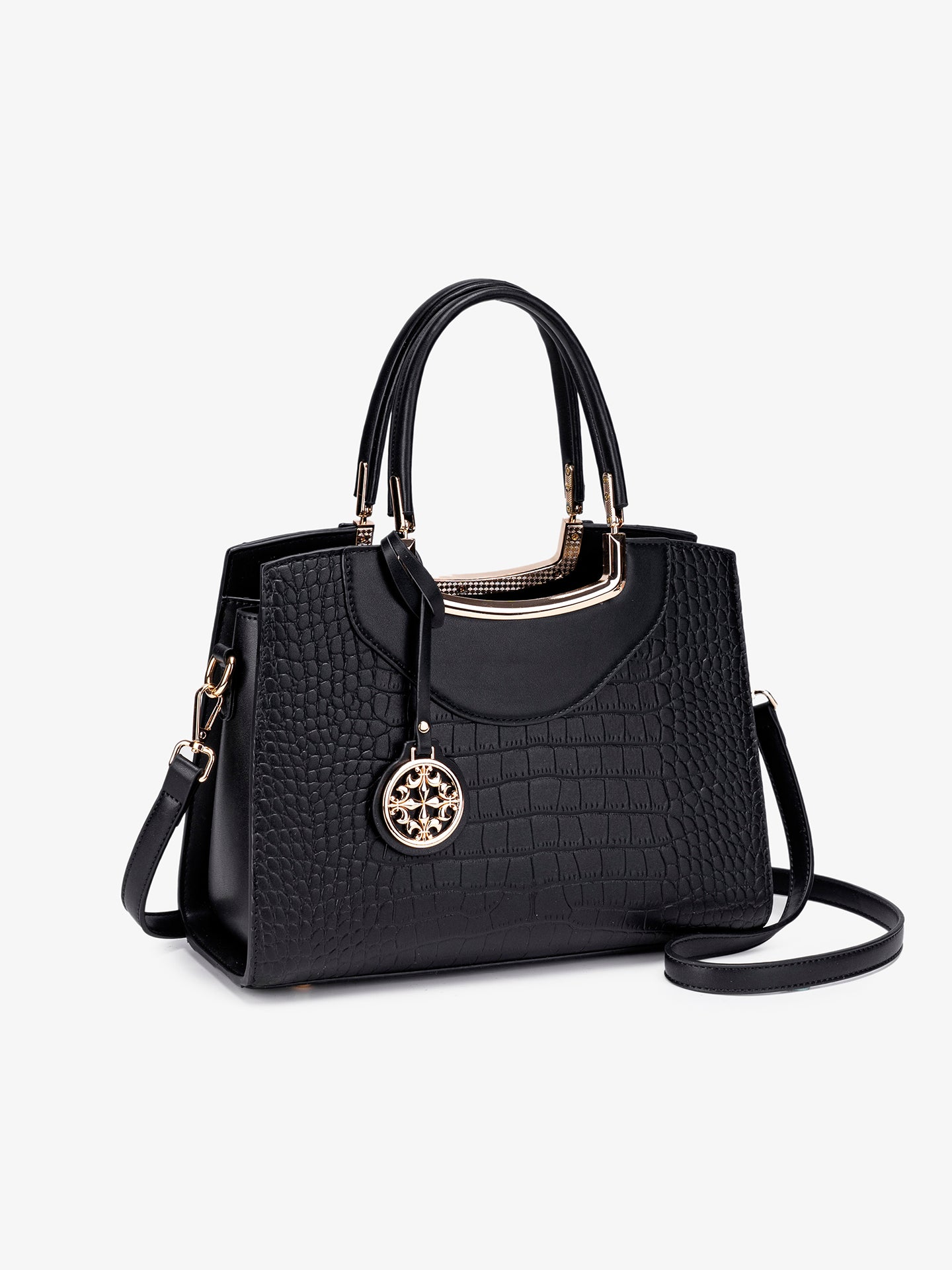 Classic Crocodile Pattern Vegan Eco-Leather Clutch Bag