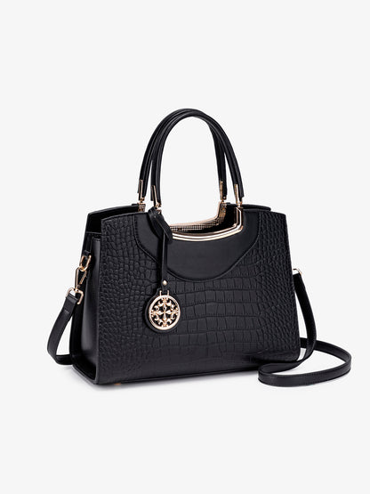 Classic Crocodile Pattern Vegan Eco-Leather Clutch Bag
