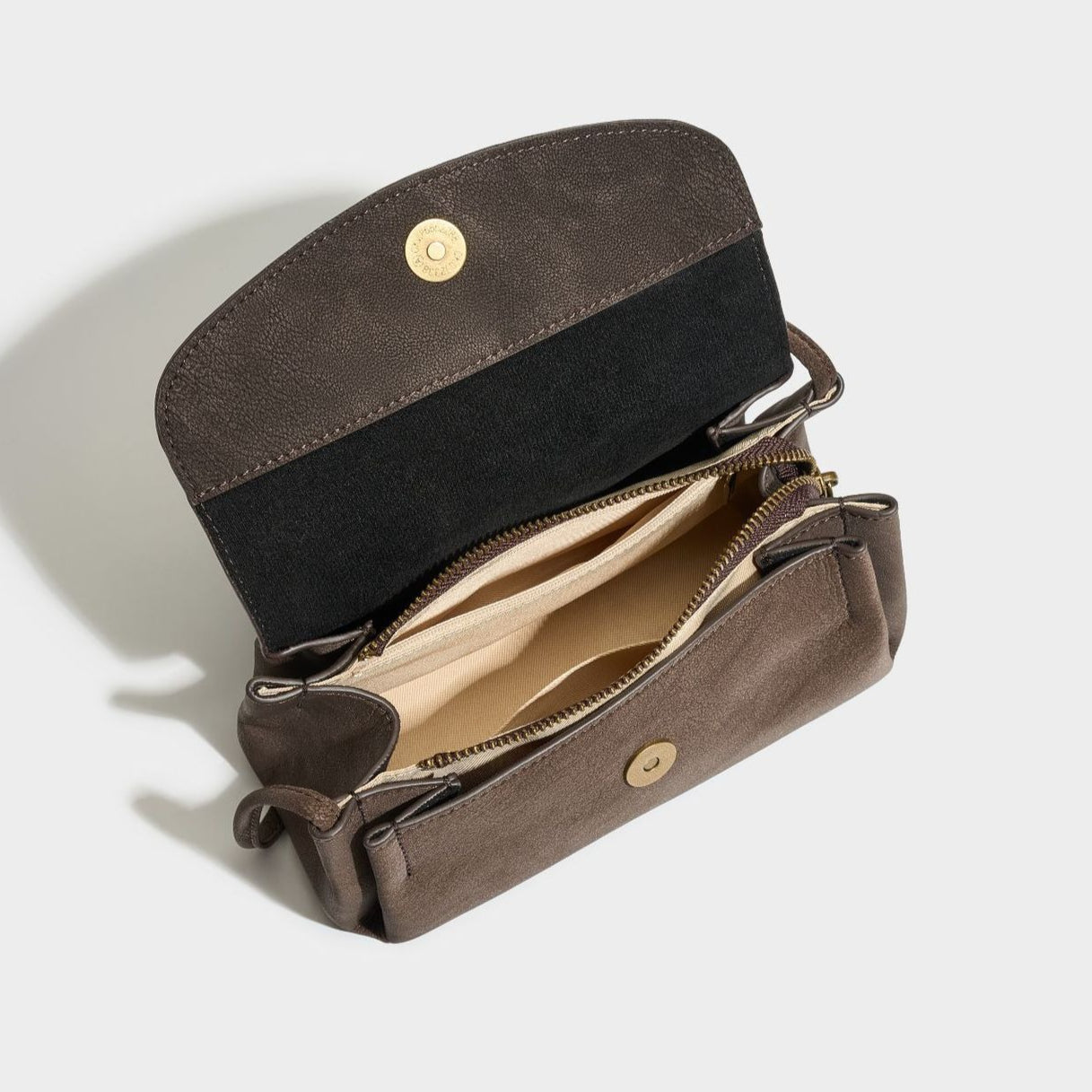 Distressed Sculptured Genuine Matte Cowhide Trapezoid Bag